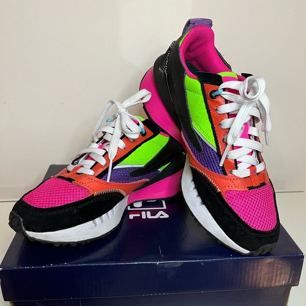 Fila Renno N Generation Neon Pink and Black Sneakers